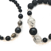 Protection Keepsake Aromatherapy macrame closure braceletcomparisontourmalated quartz, shungite, clear qtrz and lava